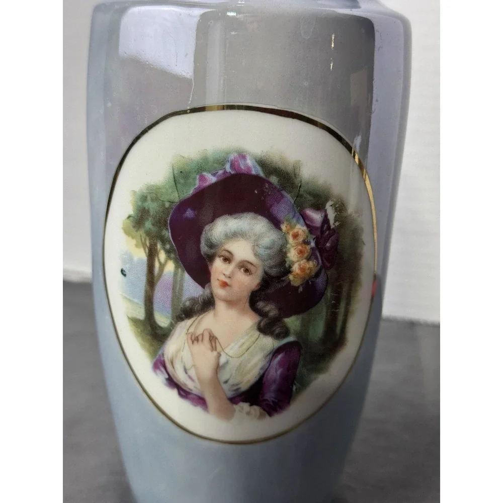 Vintage Victoria.‎ Lady Portrait Lustreware German Vase